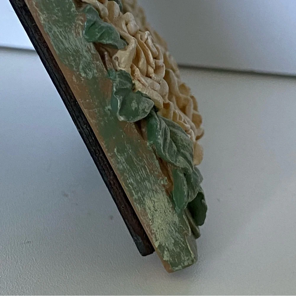 Picture Frame Roses Cottage-core Resin 3D Floral Ornate Victorian. 3.5 X 5 Photo